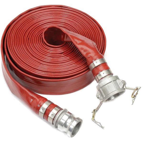 Be Pressure Industrial Discharge Hose Kit, 2 Dia, 50'L, 150 PSI 85.400.097